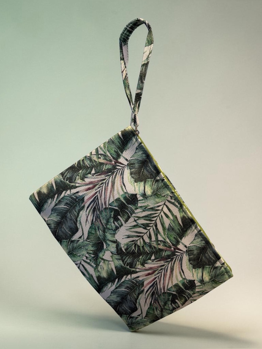 Palm Leaf Wristlet Bag